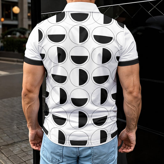 Monochrome Grid Polo