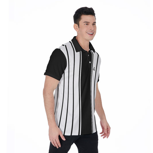 Striped polo White