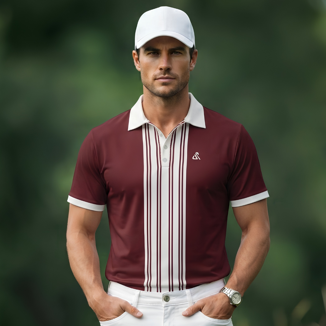 Retro Polo Maroon