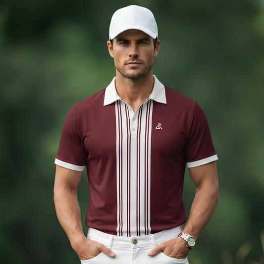 Retro Polo Maroon